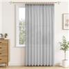 MRTREES Tenda Voile Grigia Semi-Trasparente con Arricciatura 200x245 cm, 1 Pezzo, Tenda per Interni Elegante per Cameretta Bambini o Salotto Moderno, Decorazione Casa Raffinata
