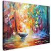 MuchoWow© Quadri Con Cornice 70x50 cm Decorazione Quadri Per Camera Da Letto Quadretti Da Parete Moderni Quadro Moderno Soggiorno Grande Foto Su TelaColorato - Pittura a olio - Acqua - Barca