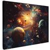 MuchoWow© Quadri Grandi Dimensioni 70x50 cm Quadretti Da Parete Quadro Moderno Camera Da Letto Stampa Foto Su Tela Soggiorno Cornice Decorazioni Via Lattea - Spazio - Neon - Pianeti
