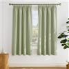 PONY DANCE Tende Termiche per Soggiorno con Fettuccia Tende Cameretta Bambini 2 Pezzi 140x175 CM Curtains Oscuranti per Interni Modern, Chartreuse