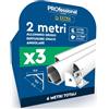 Eurocali 3 Profili Angolari da 2 Metri per Strisce LED - 6 Metri Totali - Profili in Alluminio con Copertura Opaca per Strisce LED fino a 10,5mm - Angoli 21,3x15,8mm