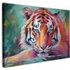 MuchoWow© Quadri Moderni Soggiorno 120x80 cm Poster Da Parete Decorazioni Muro Salotto Quadro Grande Foto Con Cornice Stampe Su Tela Camera Da LettoTigre - Pittura ad olio - Animali - Arte