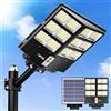 JAYNLT Y-2000W Lampione Solare Led Esterno, 60000LM 6500K Lampada Stradale Solare con Sensore Movimento, IP67 Impermeabile Faro Stradale con Pannello Solari Cortile, Garage