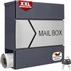 MONZANA® Cassetta Postale da Esterno XXL Acciaio Incl. 2 Chiavi Cassette Lettere Box Posta da Muro Post Box Buca Portalettere Scomparto Portagiornali