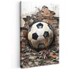 MuchoWow© Quadro Camera Da Letto 40x60 cm Quadri Soggiorno Decorazione Parete Quadri Moderni Su Tela Stampe Foto Con Cornice Quadretti PosterCalcio - Muro - Nero - Bianco