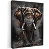 MuchoWow© Quadri Moderni Camera Da Letto 50x70 cm Foto Quadro Con Cornice Decorazioni Parete Soggiorno Stampa Su Tela Moderna Casa Salotto Poster Elefante - Acquerello - Selvatici - Lusso