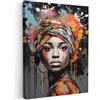 MuchoWow© Quadri Grandi Dimensioni 60x80 cm Quadretti Da Parete Quadro Moderno Camera Da Letto Stampa Foto Su Tela Soggiorno Cornice DecorazioniDonna - Graffiti - Banksy - Pop Art - Street Art