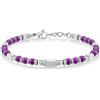 SIUMAL Bracciale Donna, Bracciale Bohémien in Pietra Naturale e Acciaio Inossidabile per Donna, Regalo Di Compleanno, Regalo Di Natale per La Mamma