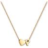 GD GOOD.designs Collana con lettera P e ciondolo a cuore | Collana personalizzata in acciaio inox 316L - placcata oro 18K | Collana regolabile da donna 42-47 cm