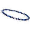 GD GOOD.designs Bracciale da donna in lapislazzuli con pietre naturali autentiche e perline in argento 925 I Bracciale in pietra naturale composto da perline sfaccettate da 4 mm - Incl. sacchetto regalo