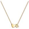 GD GOOD.designs Collana con lettera B e ciondolo a cuore | Collana personalizzata in acciaio inox 316L - placcata oro 18K | Collana regolabile da donna 42-47 cm