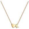 GD GOOD.designs Collana con lettera K e ciondolo a cuore | Collana personalizzata in acciaio inox 316L - placcata oro 18K | Collana regolabile da donna 42-47 cm