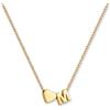 GD GOOD.designs Collana con lettera M e ciondolo a cuore | Collana personalizzata in acciaio inox 316L - placcata oro 18K | Collana regolabile da donna 42-47 cm