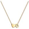 GD GOOD.designs Collana con lettera D e ciondolo a cuore | Collana personalizzata in acciaio inox 316L - placcata oro 18K | Collana regolabile da donna 42-47 cm