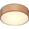 Monzana Lampadario da Soffitto 40W Rotondo 30cm Stoffa 1 Fiamma E27 Moderno Luce da Soggiorno Tortora