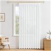 MRTREES Tenda Bianca con Cinta Arricciata 140 cm di Larghezza x 245 cm di Lunghezza Tende Semi-trasparenti Tende Moderne Voile per Soggiorno, Camera da Letto, Cucina e Negozi Set da 1 Pezzo
