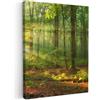 MuchoWow© Quadri Astratti su Tela 50x70 cm Foto Quadro Moderno Soggiorno Canvas Decorazioni Camera da Letto Sole - Foresta - Alberi - Natura - Autunno