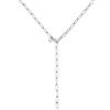 GD GOOD.designs Collana donna in filigrana Y-chain (catena ancora) con chiusura a gancio regolabile (Argento)