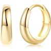 Silvora Orecchini Donna Cerchio Argento 925, 12mm Orecchino Cerchio Donna Oro, Orecchini Piccoli Tondi Eleganti per Anniversario Compleanno Natale