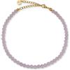 GD GOOD.designs EST. 2015 Braccialetto da caviglia per donna con perle sottili da 4mm - Resistente all'acqua - Braccialetto da caviglia in pietra naturale multicolore con chiusura regolabile in oro 18