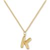 GD GOOD.designs Collana Lettera Oro Bubble | Ciondolo con Iniziale in Acciaio Inossidabile Placcato Oro 18K - Resistente all'Acqua & Anallergico | Collana Donna K
