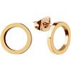 GD GOOD.designs Cerchio orecchini a perno per le signore (acciaio inox) piccoli orecchini rotondi (Oro)