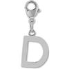 GD GOOD.designs Ciondolo con lettera D - ciondolo a catena Charm iniziale in acciaio inossidabile - acciaio chirurgico per braccialetto charm