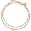 GD GOOD.designs Cavigliera cuore da donna Oro - Impermeabile I Cavigliera a più file - Regolabile I Gioielli in acciaio inossidabile filigranato