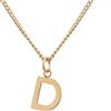 GD GOOD.designs Catena con lettere in oro 18 carati D - Catena impermeabile in oro da donna con ciondolo dalla A alla Z e catena con lettere iniziali