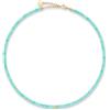GD GOOD.designs Collana di perle da donna in pietre naturali autentiche sfaccettate da 4 mm | Collana in amazzonite regolabile con placcatura in oro 18K (40-45 cm) | Collana boho impermeabile (turchese)