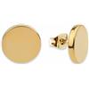 GD GOOD.designs Orecchini dorati rotondi da donna - Impermeabili | Orecchini a bottone in acciaio inox con placca | Design minimalista con placcatura in oro 18 carati