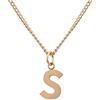 GD GOOD.designs Catena con lettere in oro 18 carati S - Catena impermeabile in oro da donna con ciondolo dalla A alla Z e catena con lettere iniziali