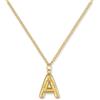 GD GOOD.designs Collana Lettera Oro Bubble | Ciondolo con Iniziale in Acciaio Inossidabile Placcato Oro 18K - Resistente all'Acqua & Anallergico | Collana Donna A