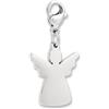 GD GOOD.designs Charms pendente angelo con chiusura a moschettone | Pendente per collana in argento in acciaio inox 316L | Charm per bracciale componibile in argento | Impermeabile e ipoallergenico