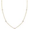 GD GOOD.designs Collana di cristallo da donna con pietre di zirconia cubica bianca (4 mm) I Collana scintillante in acciaio inossidabile in oro o argento 18 carati (Oro)