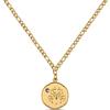 GD GOOD.designs EST. 2015 Catena zodiacale in oro con pietra di nascita per donna - Collana placcata in oro 18 carati con ciondolo zodiacale (S)