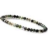GD GOOD.designs EST. 2015 Bracciale da donna in agata verde con pietre naturali e perline in argento 925 I Bracciale in pietra naturale con perline sfaccettate da 4 mm - Incl. sacchetto regalo