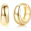 Silvora Orecchini Donna Cerchio Argento 925, 8mm Orecchino Cerchio Donna Oro, Orecchini Piccoli Tondi Eleganti per Anniversario Compleanno Natale
