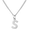 GD GOOD.designs Catena con lettere in argento - collara da donna delicata sulla pelle (ciondolo A-Z) I Collana di lettere in argento (S)