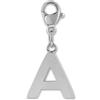 GD GOOD.designs Ciondolo a forma di lettera A - ciondolo a catena Charm iniziale in acciaio inossidabile - acciaio chirurgico per braccialetto charm