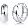 Silvora Orecchini Donna Cerchio Argento 925, 8mm Orecchino Cerchio Donna Argento, Orecchini Piccoli Tondi Eleganti per Anniversario Compleanno Natale