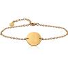 GD GOOD.designs EST. 2015 Bracciale con Lettere in Oro I 18k Placcato in Oro Vero I Ciondolo con Incisione delle iniziali (N)