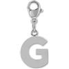 GD GOOD.designs Ciondolo con lettera G - ciondolo a catena Charm iniziale in acciaio inossidabile - acciaio chirurgico per braccialetto charm
