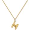 GD GOOD.designs Collana Lettera Oro Bubble | Ciondolo con Iniziale in Acciaio Inossidabile Placcato Oro 18K - Resistente all'Acqua & Anallergico | Collana Donna M