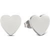 GD GOOD.designs Orecchini con cuore (0,7 x 0,5cm) orecchini con cuore piccolo (Argento)