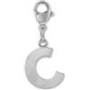 GD GOOD.designs Ciondolo con lettera C - ciondolo a catena Charm iniziale in acciaio inossidabile - acciaio chirurgico per braccialetto charm