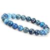 GD GOOD.designs Bracciale in perla Chakra (con pietre naturali di 8 mm perle di diaspro) Braccialetti in giada per uomo e donna (Blu 8mm)