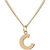 GD GOOD.designs Catena con lettere in oro 18 carati C - Catena impermeabile in oro da donna con ciondolo dalla A alla Z e catena con lettere iniziali