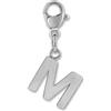 GD GOOD.designs Ciondolo con lettera M - ciondolo a catena Charm iniziale in acciaio inossidabile - in acciaio chirurgico per braccialetto charm