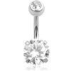 GD GOOD.designs Piercing all'ombelico in Acciaio Chirurgico I Piercing da Donna con Pietra Zirconia e Cristallo